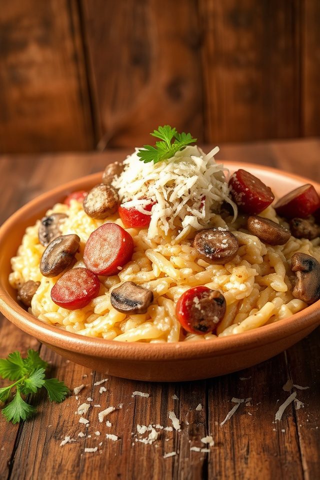 creamy italian sausage risotto