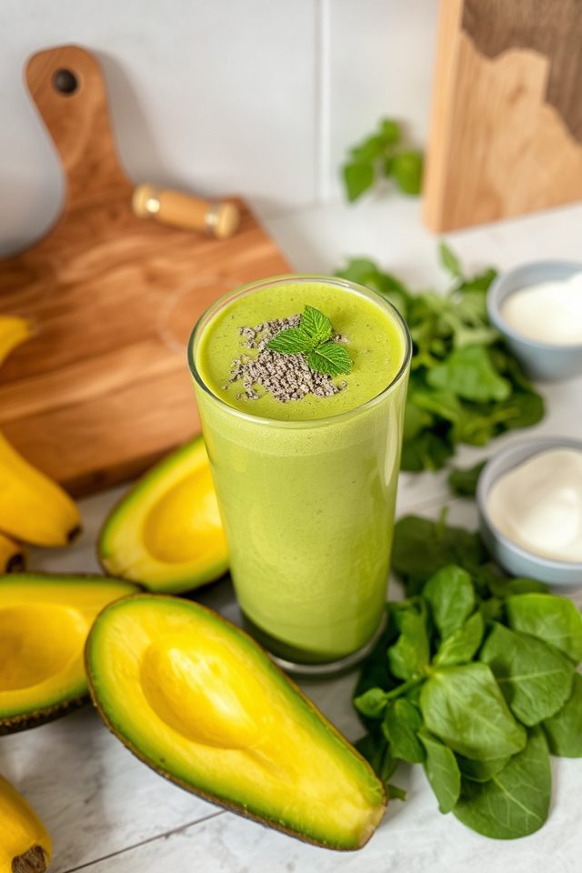 creamy nutritious avocado smoothie