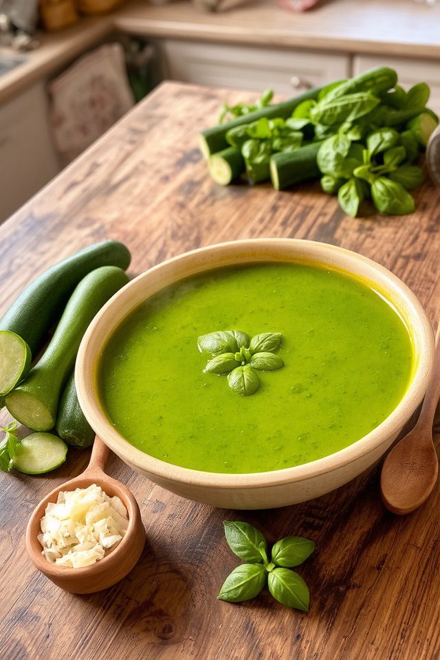 creamy nutritious zucchini soup