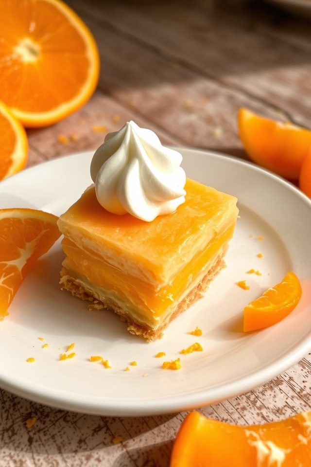 creamy orange dessert bars