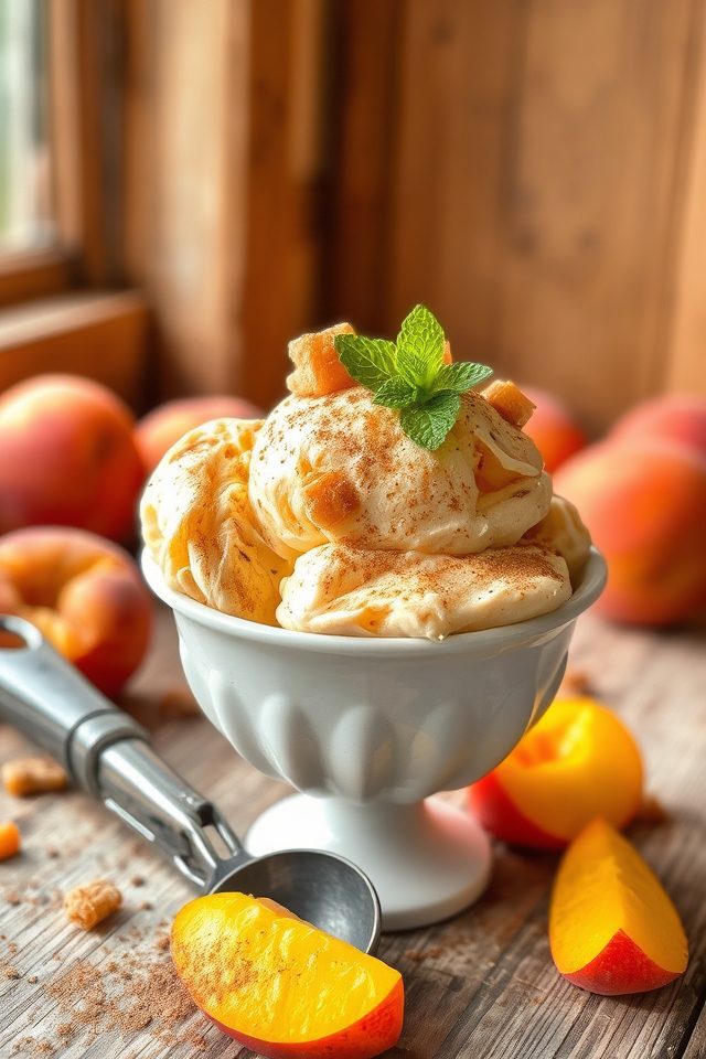 creamy peach cobbler delight