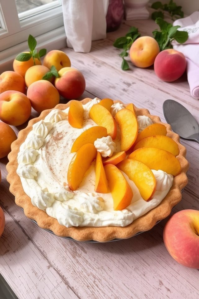 creamy peach dessert delight