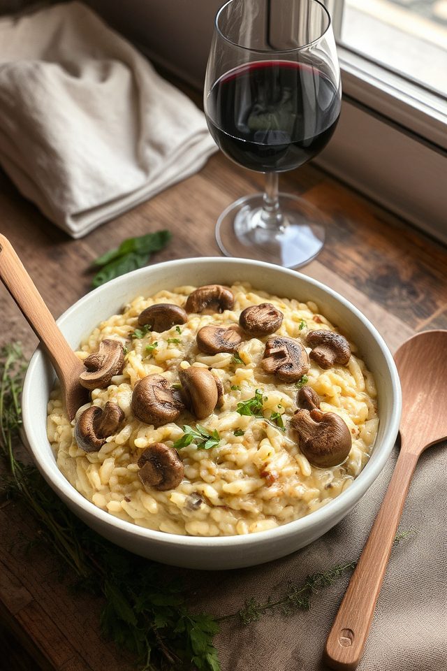 creamy risotto meets pinot
