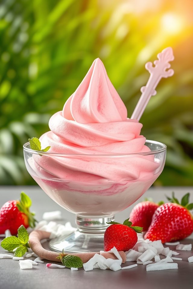 creamy strawberry tropical delight