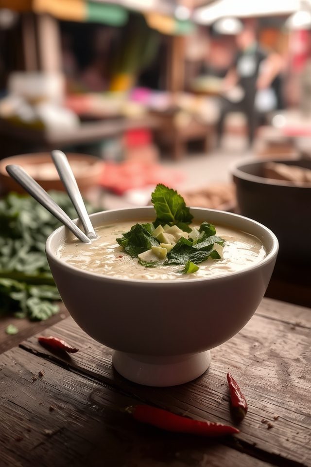 creamy thai kale soup