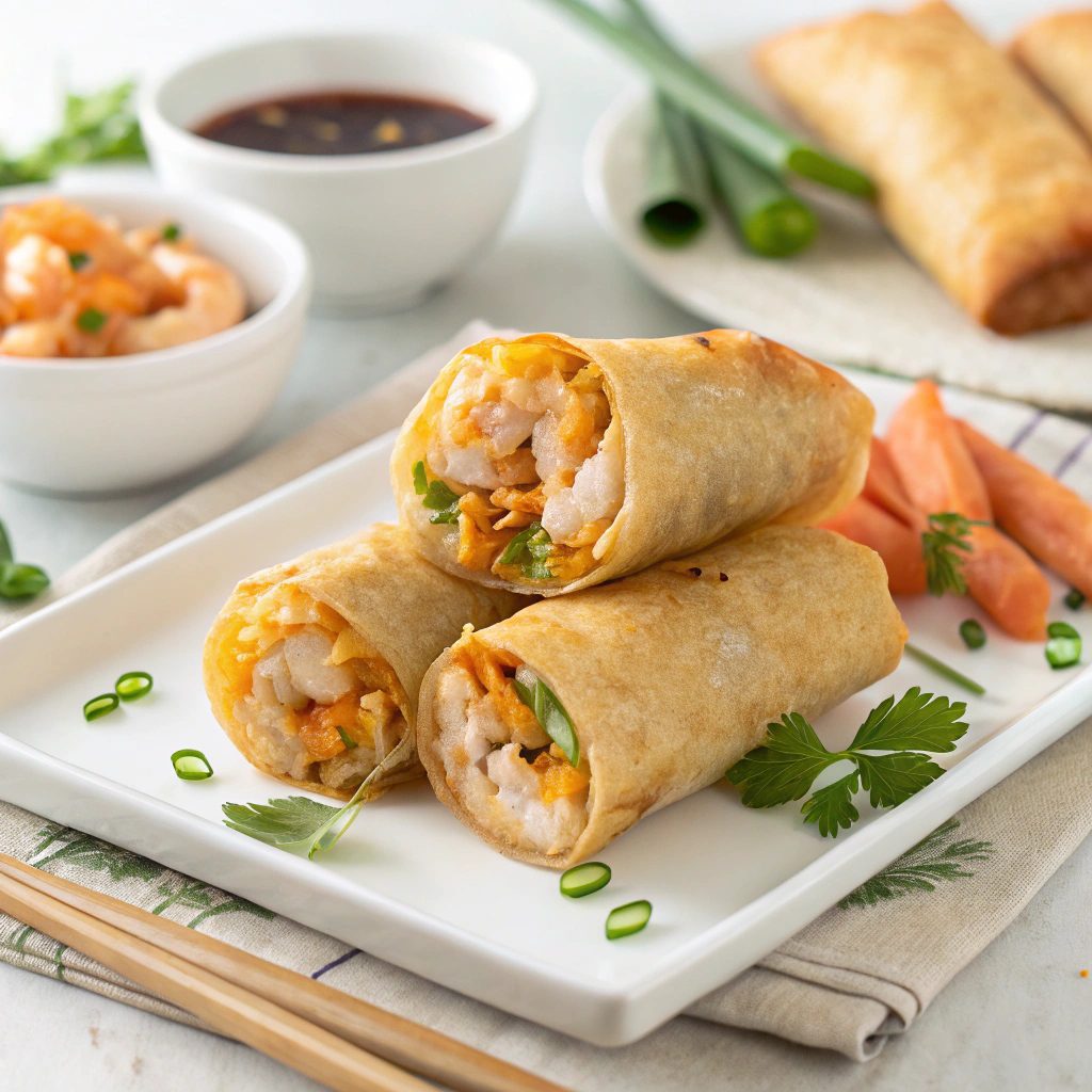 Sweet Potato and Shrimp Egg Rolls Recipe
