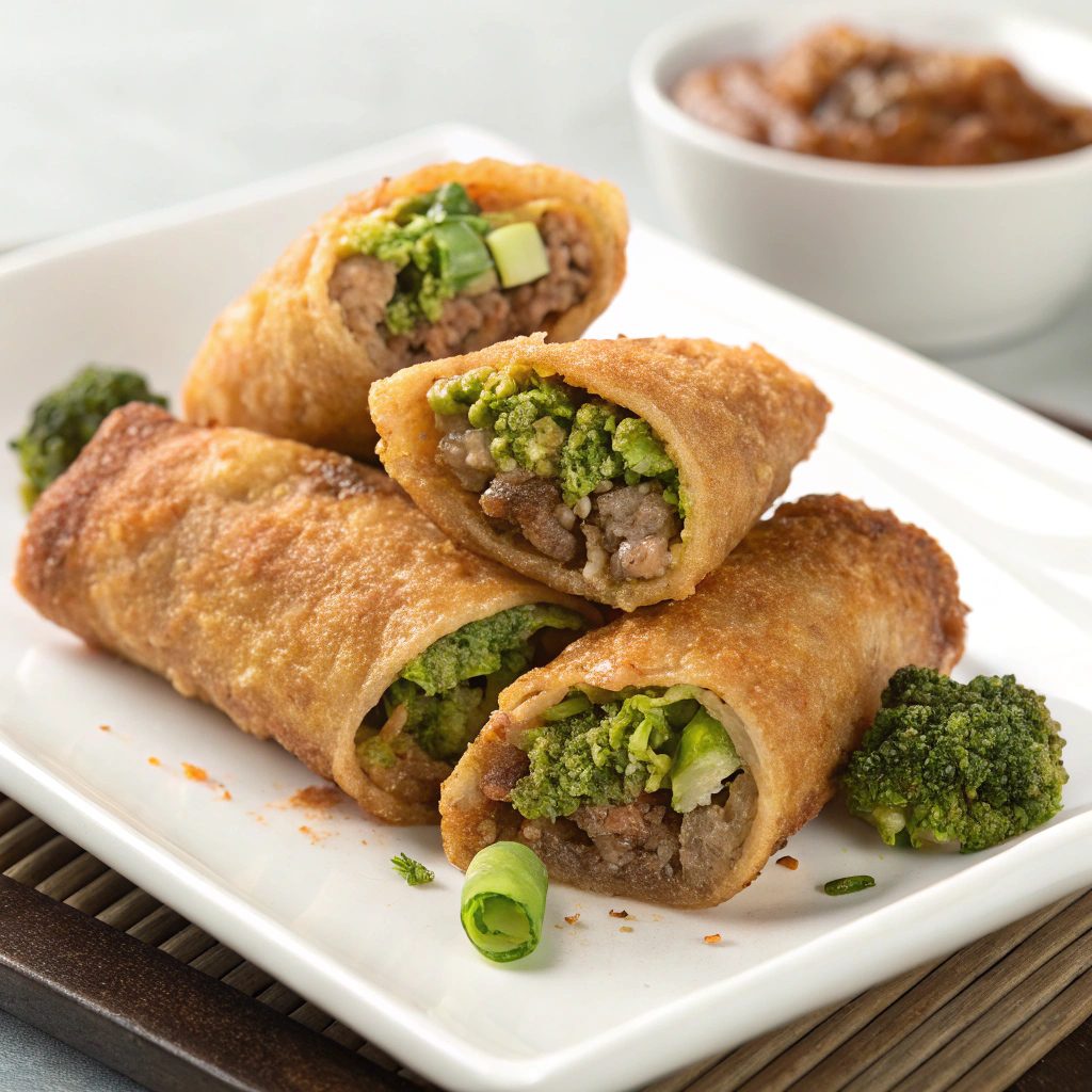Beef and Broccoli Egg Rolls Recipe