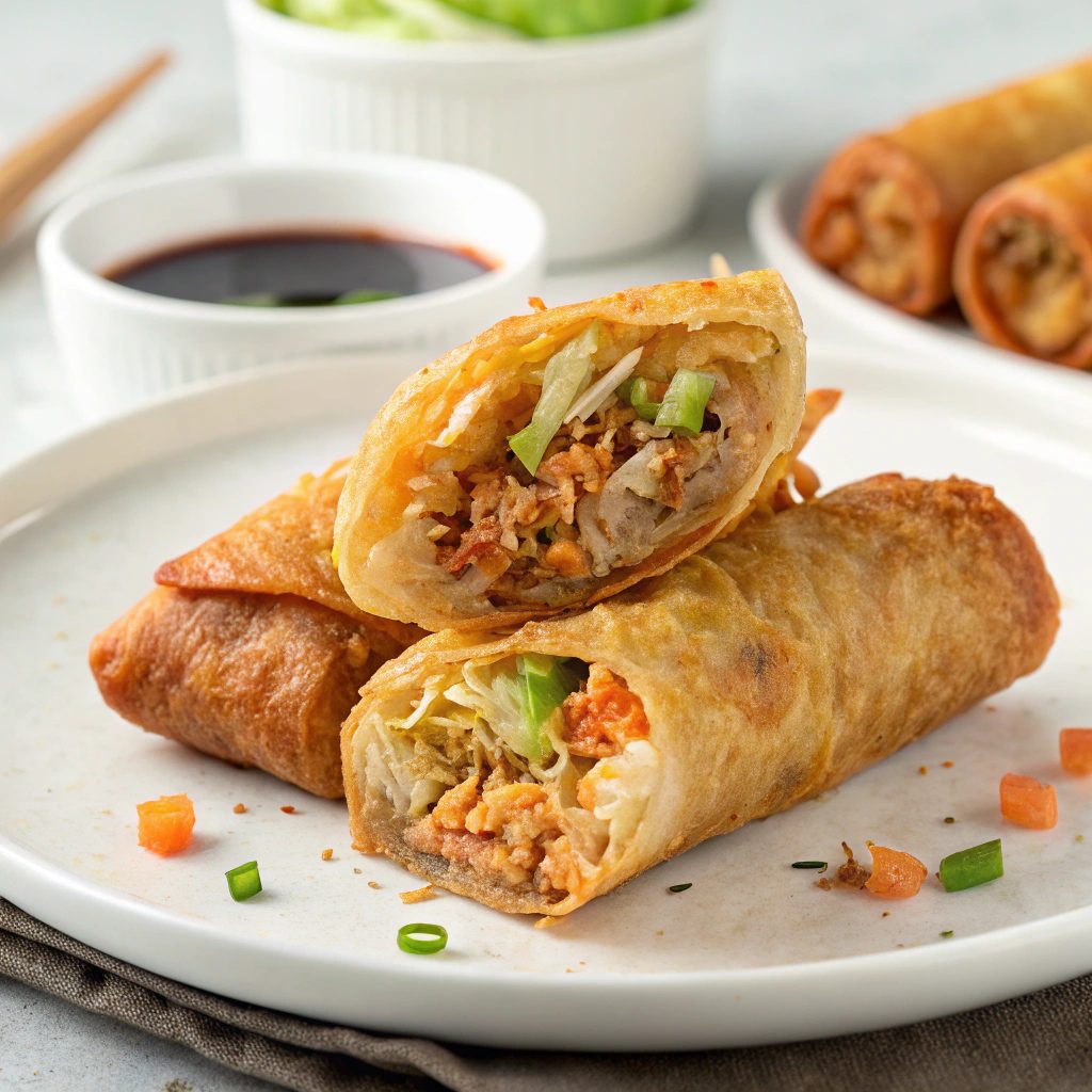 Spicy Pork and Cabbage Egg Rolls Recipe