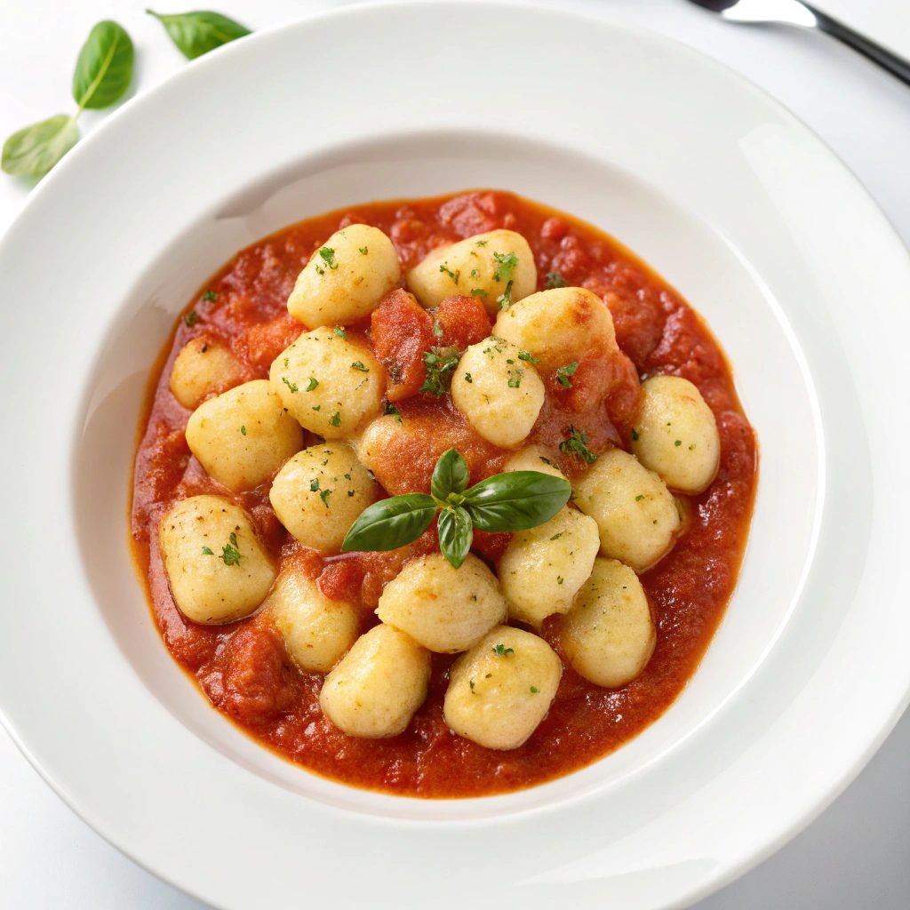 Baby Potato Gnocchi With Tomato Sauce