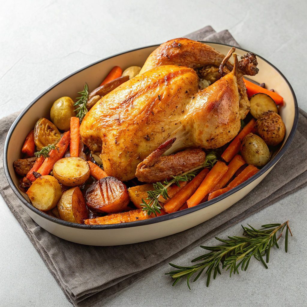 Roasted Chicken With Carrots And Potatoes
