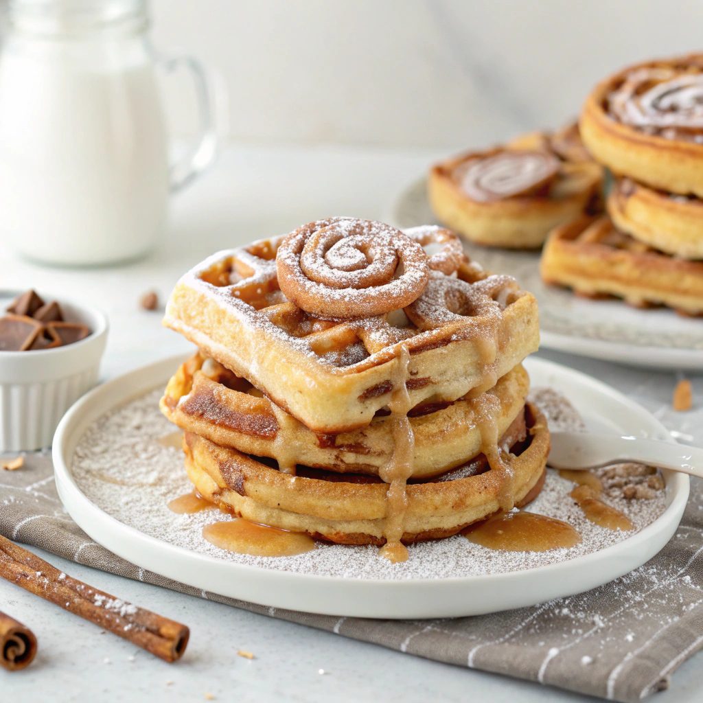 Cinnamon Roll Waffles Recipe
