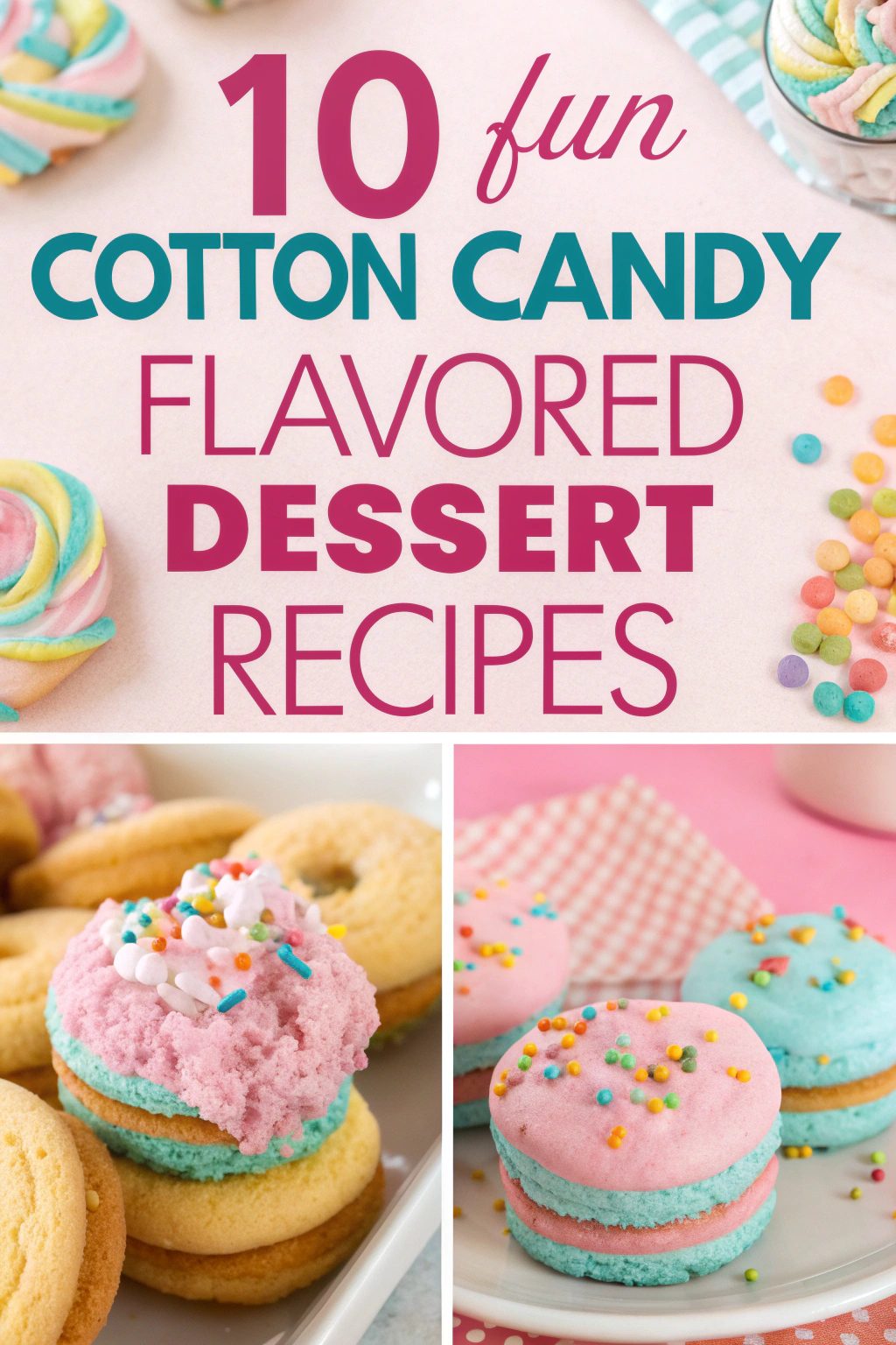 Fun Cotton Candy Flavored Dessert Recipes