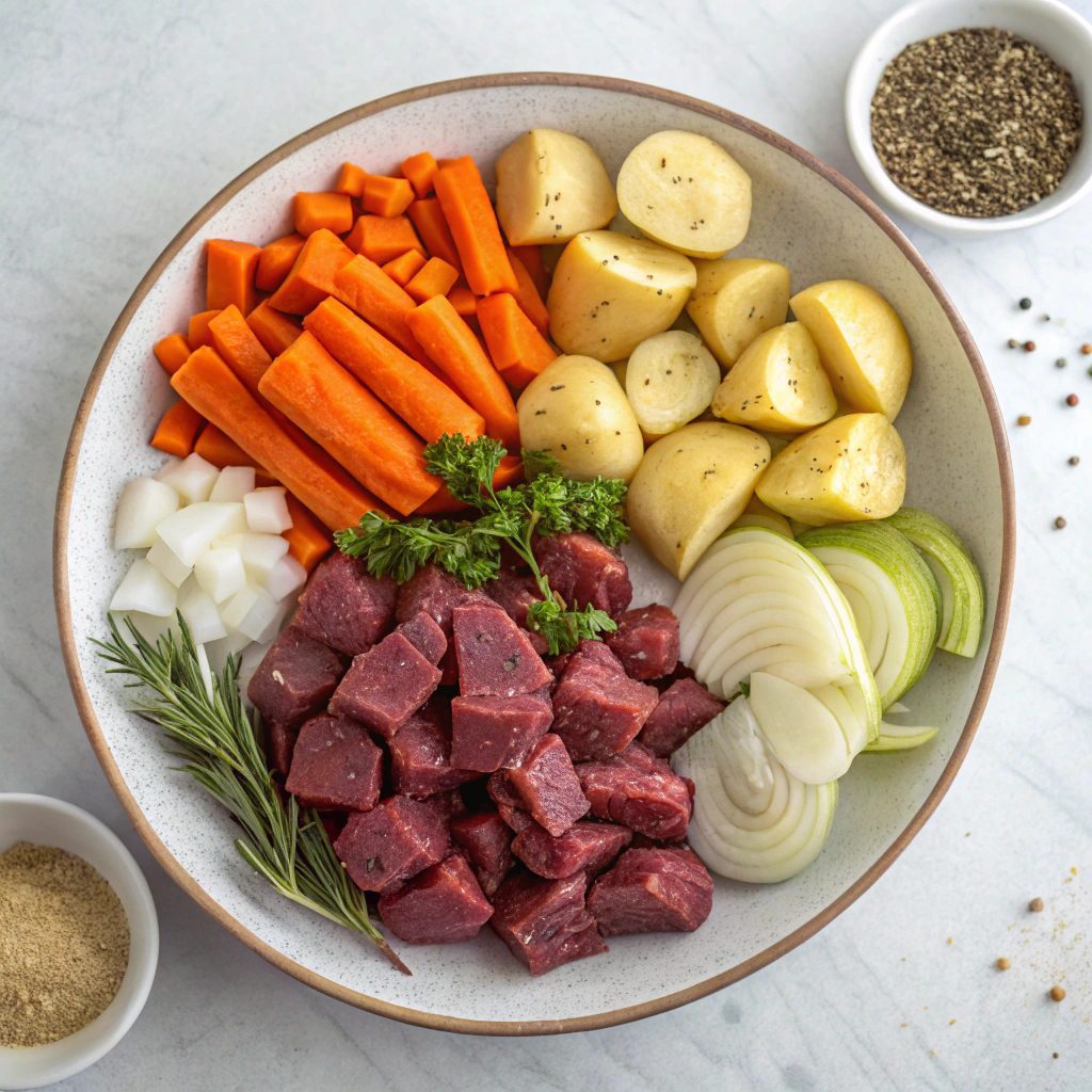 Ingredients For Slow Cooker Beef Stew Recipe