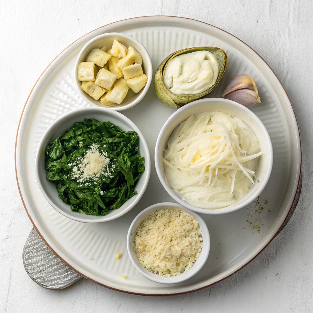 Ingredients For Spinach And Artichoke Bites