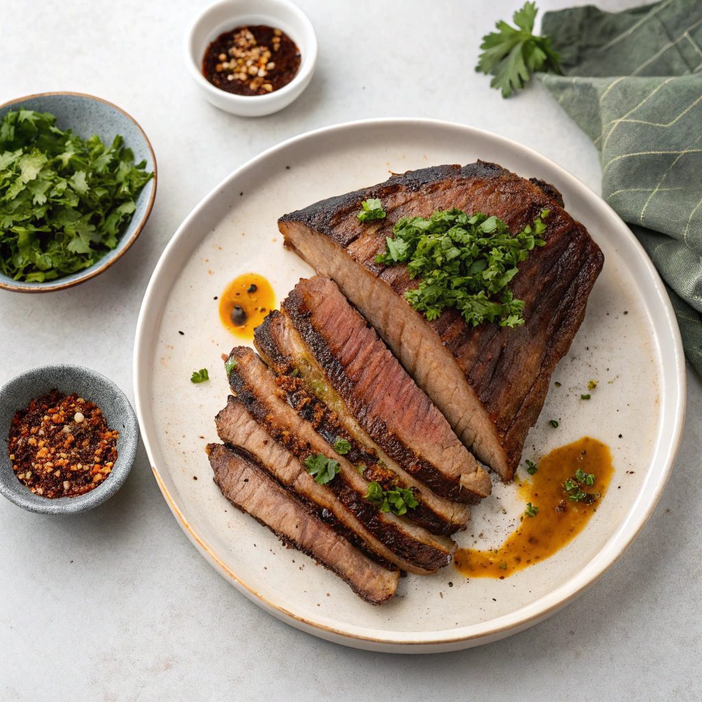 Ingredients For Grilled Brisket With Chimichurri Sauce