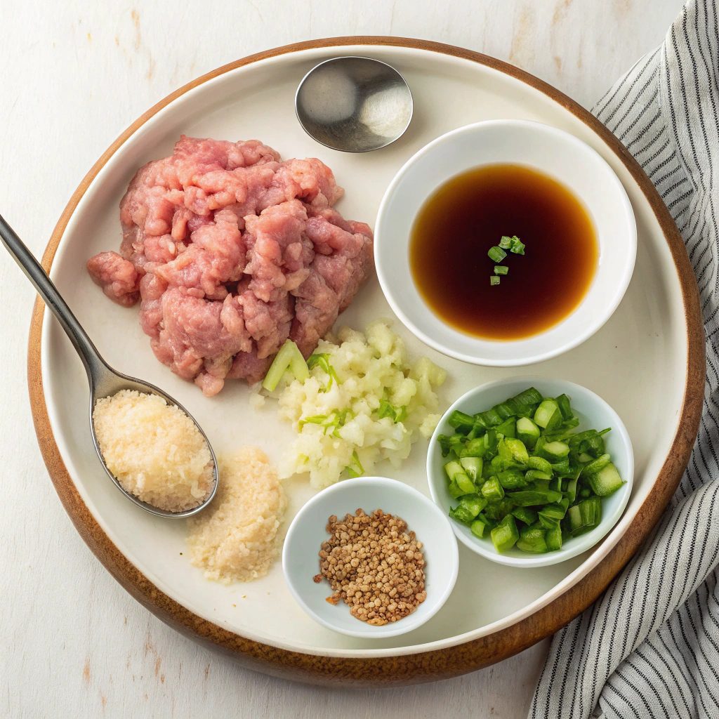 Ingredients For Pork and Pickled Vegetable Egg Rolls