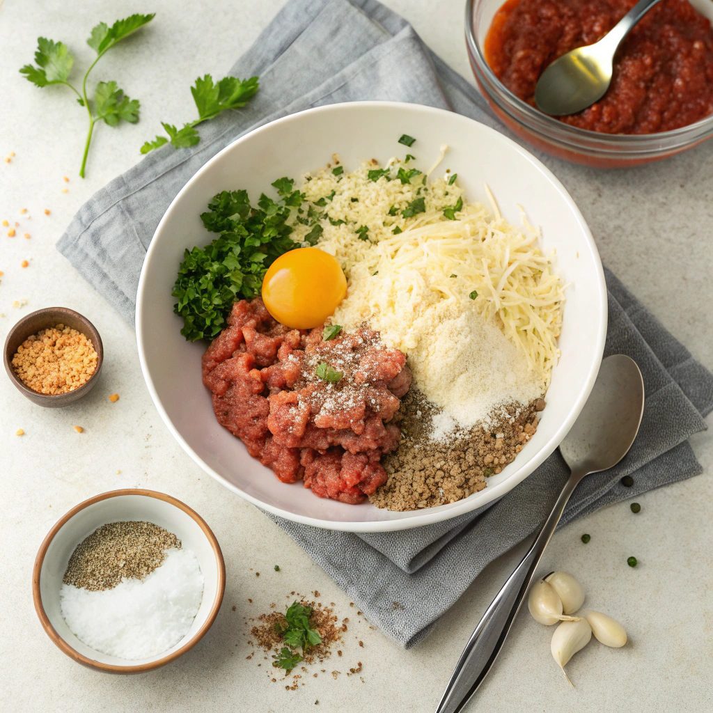 Ingredients For Meatball Subs With Marinara Sauce