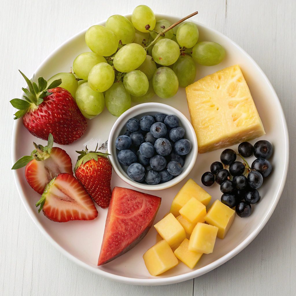 Ingredients For Fruit And Cheese Skewers