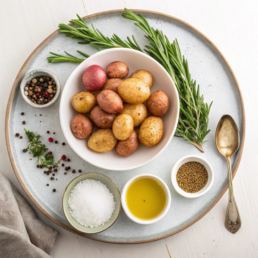 Ingredients for Roasted Baby Potatoes With Garlic and Rosemary