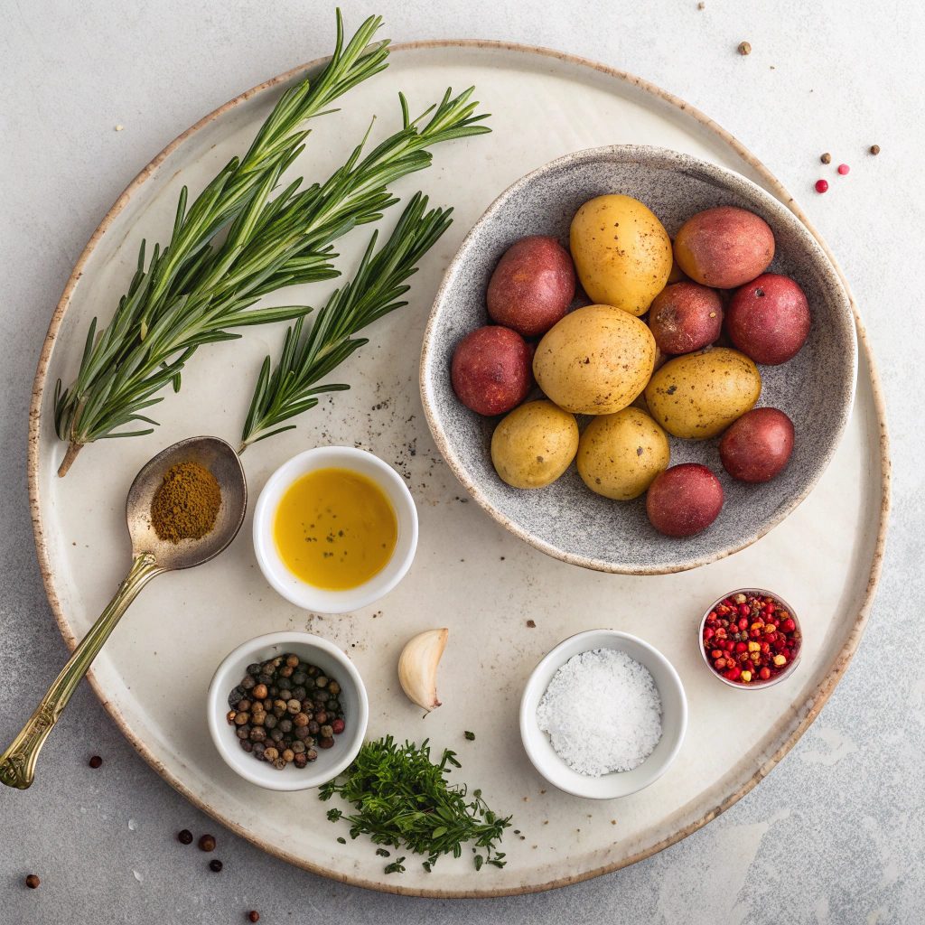 Ingredients for Boiled Baby Potato Salad With Dill and Chives