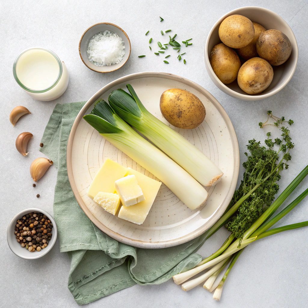 Ingredients For Baby Potato and Leek Soup