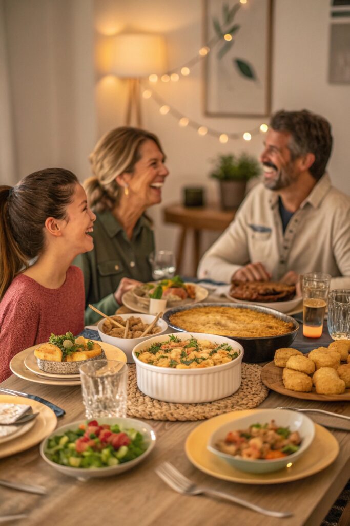 sharing home cooked meals