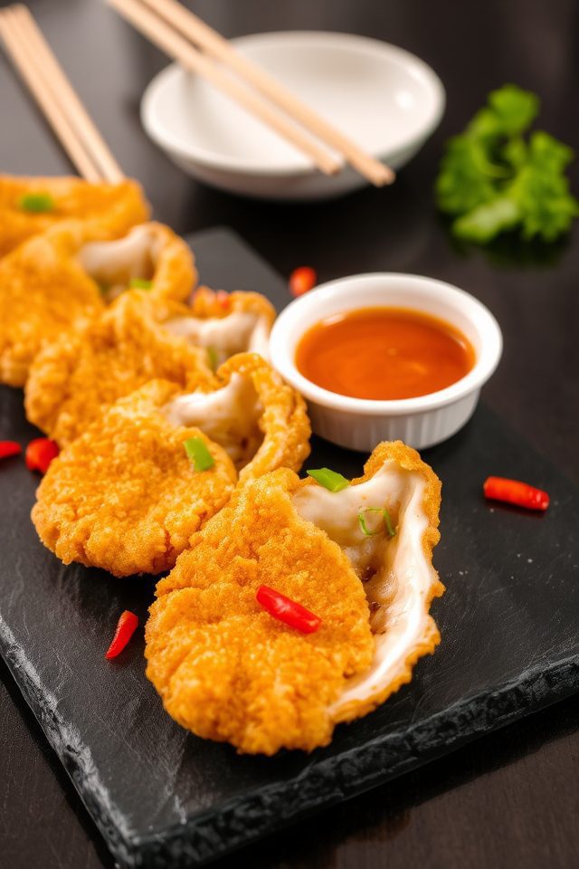 crispy asian fusion fried oysters