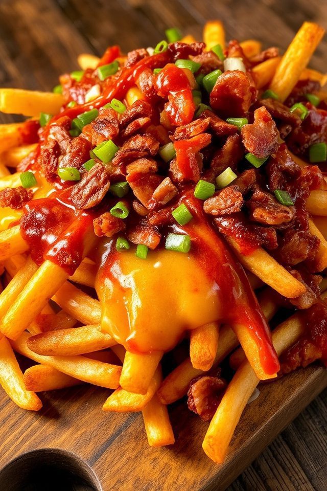 crispy bacon barbecue fries