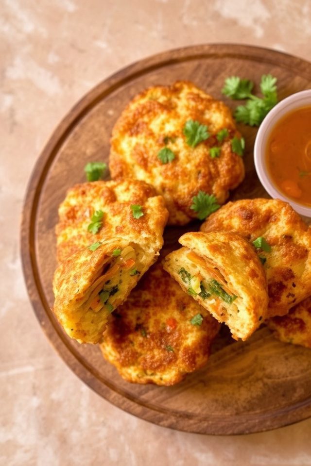 crispy bread vegetable fritters