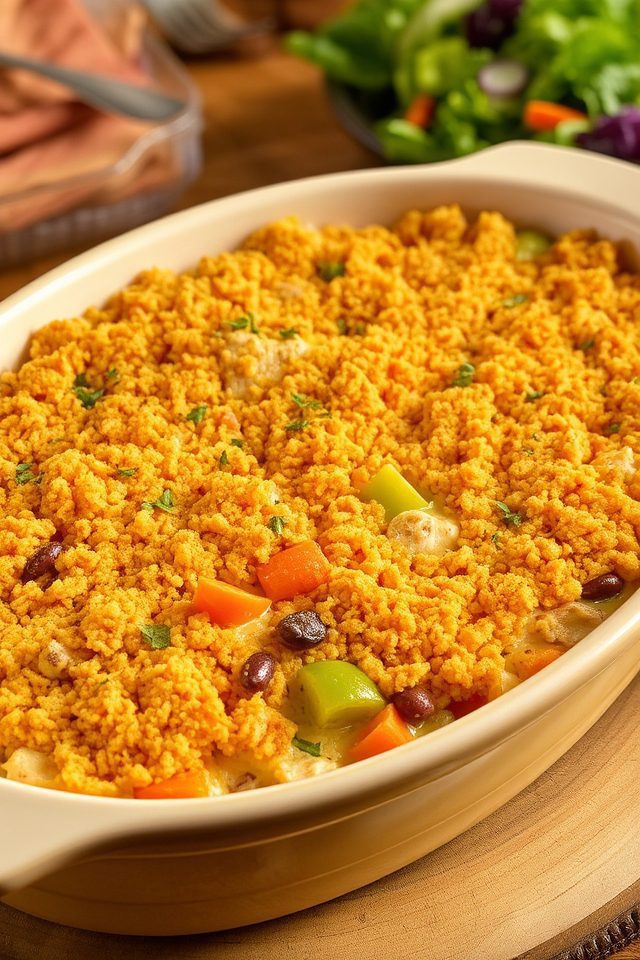 crispy casserole with shredded wheat