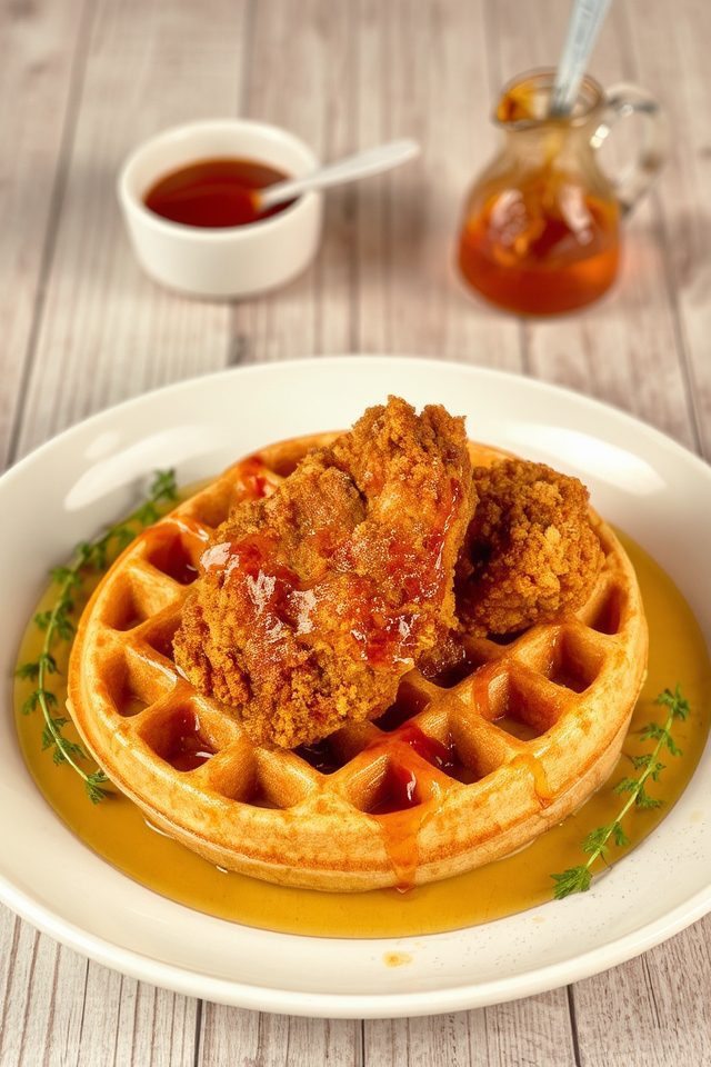 crispy chicken fluffy waffles