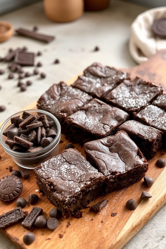 crispy chocolate wafer brownies
