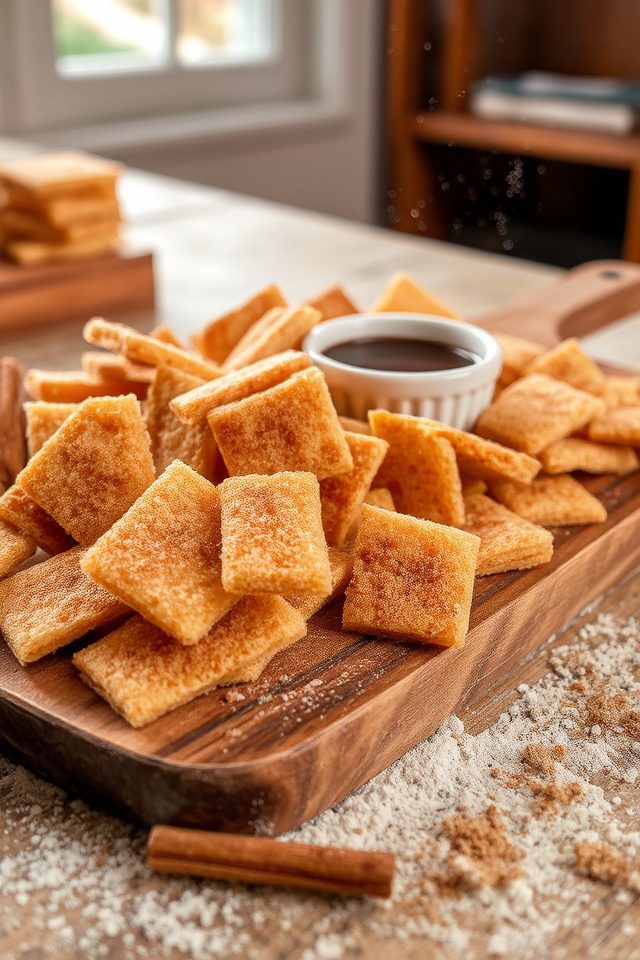 crispy cinnamon sugar snacks
