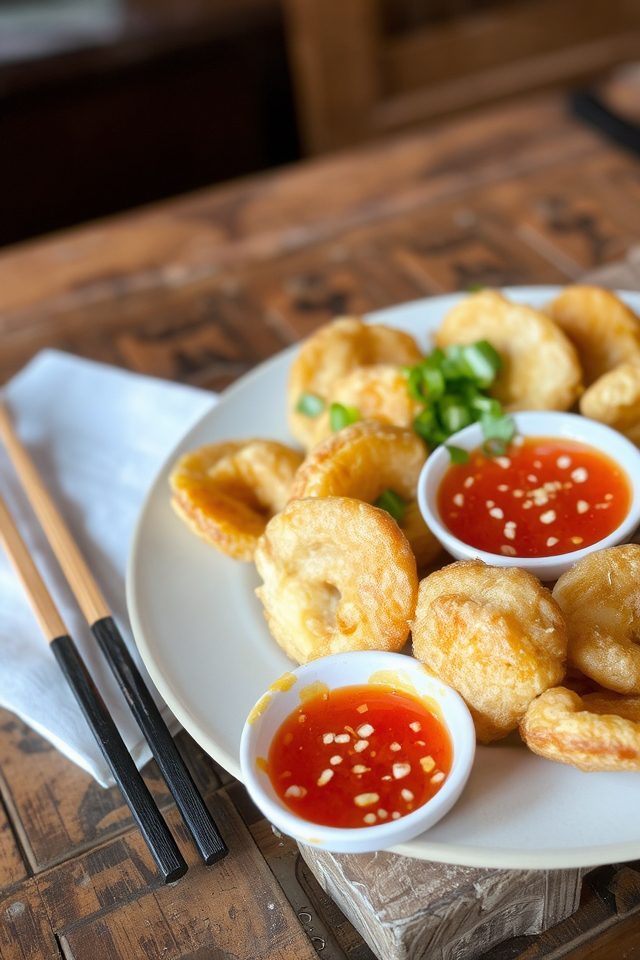crispy clams with chili sauce