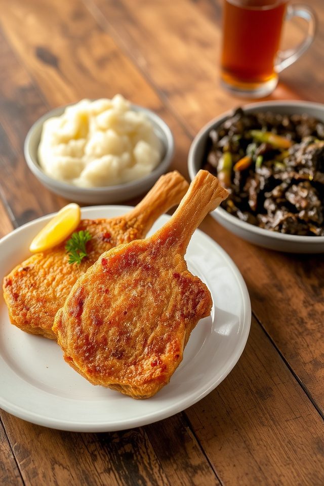 crispy fried pork chops