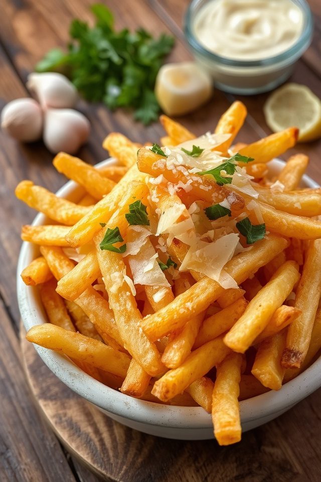 crispy garlic parmesan fries
