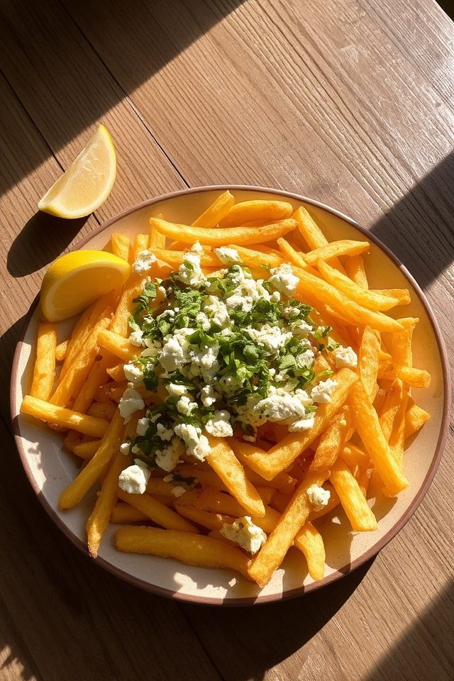 crispy greek fries delightfully seasoned