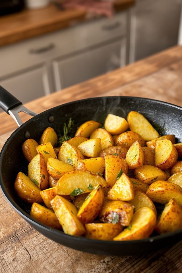 crispy lemon herb potatoes