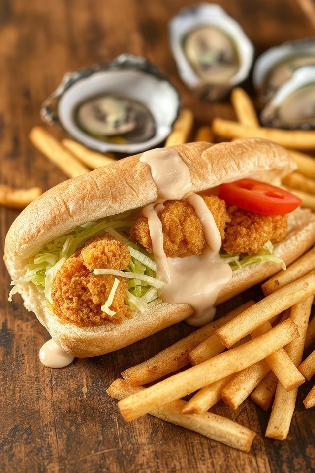 crispy oyster sandwich delight