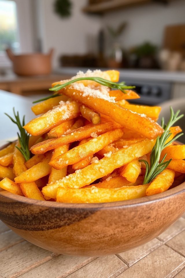 crispy parmesan rosemary fries