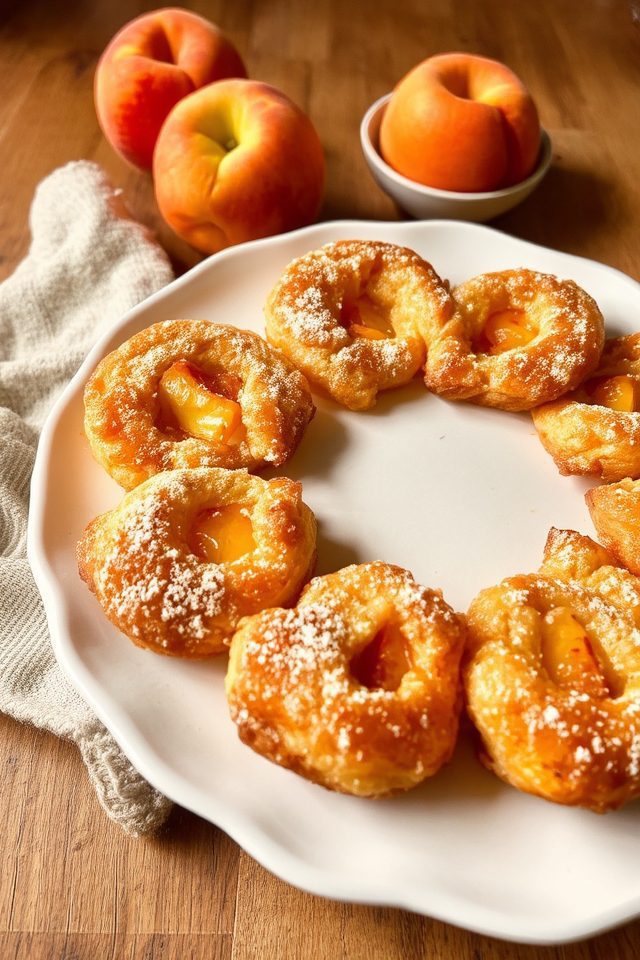 crispy peach filled delights