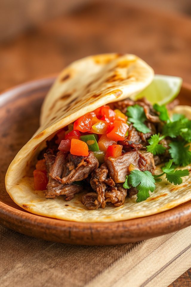 crispy pork and salsa