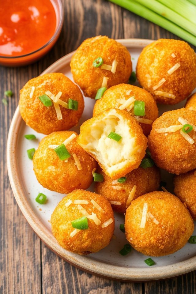 crispy potato cheese bites