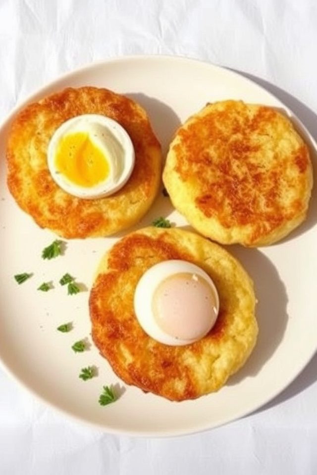 crispy potato egg cakes