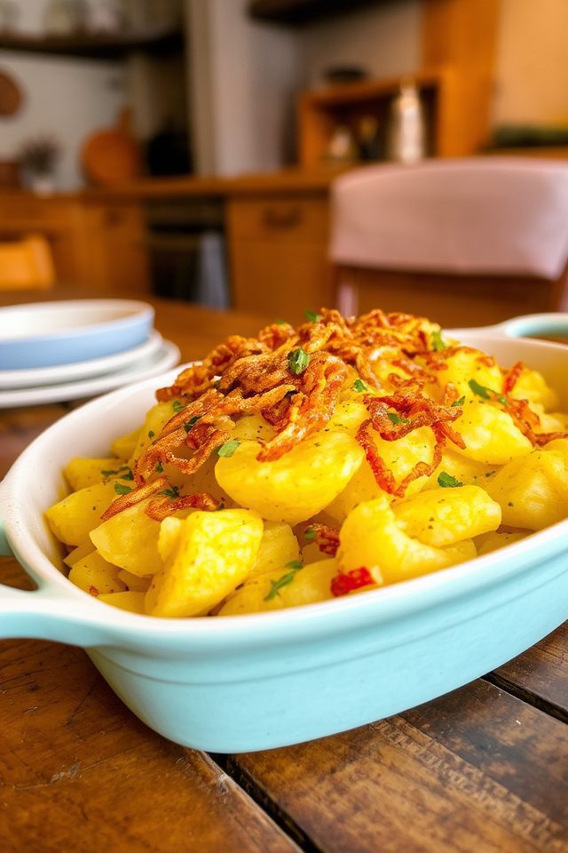 crispy smashed golden potatoes