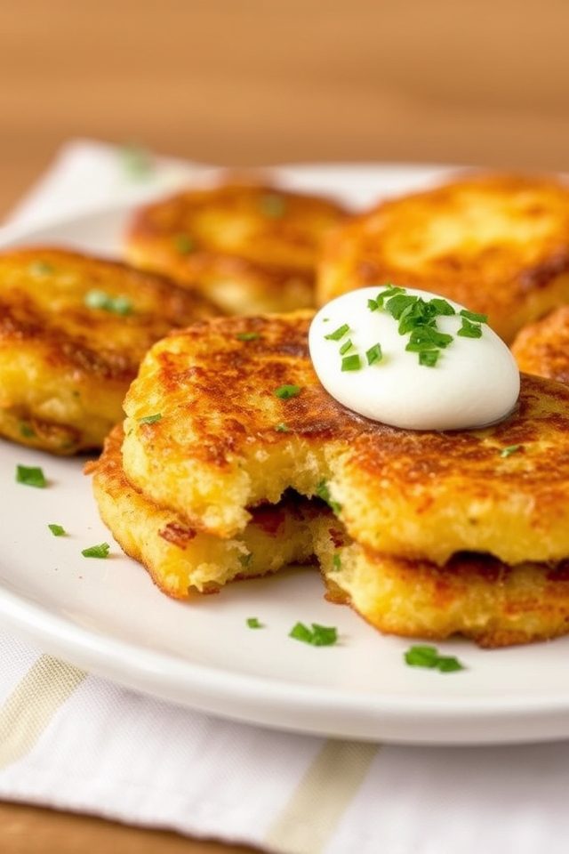 crispy smashed potato cakes