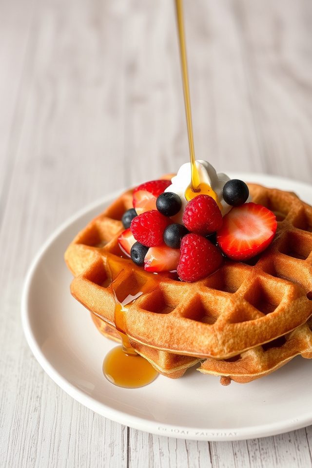 crispy sourdough waffle treats
