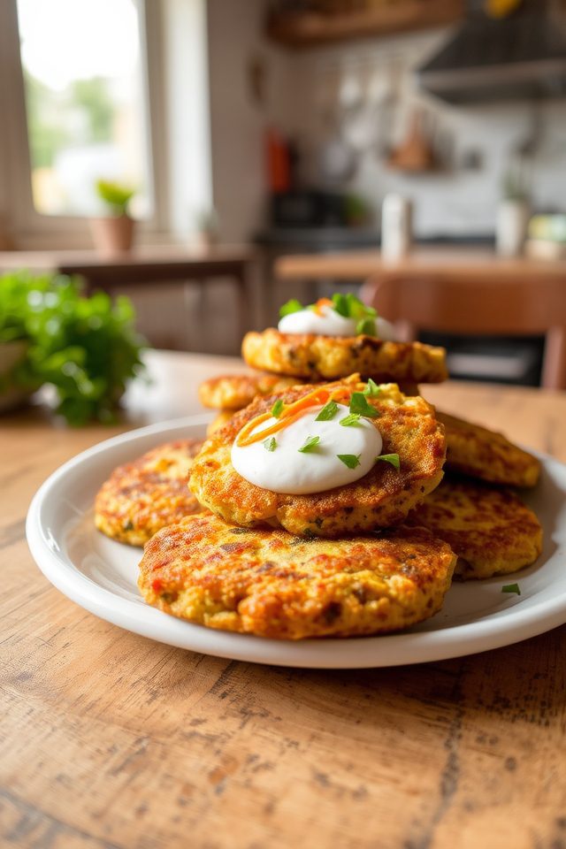 crispy summer vegetable fritters