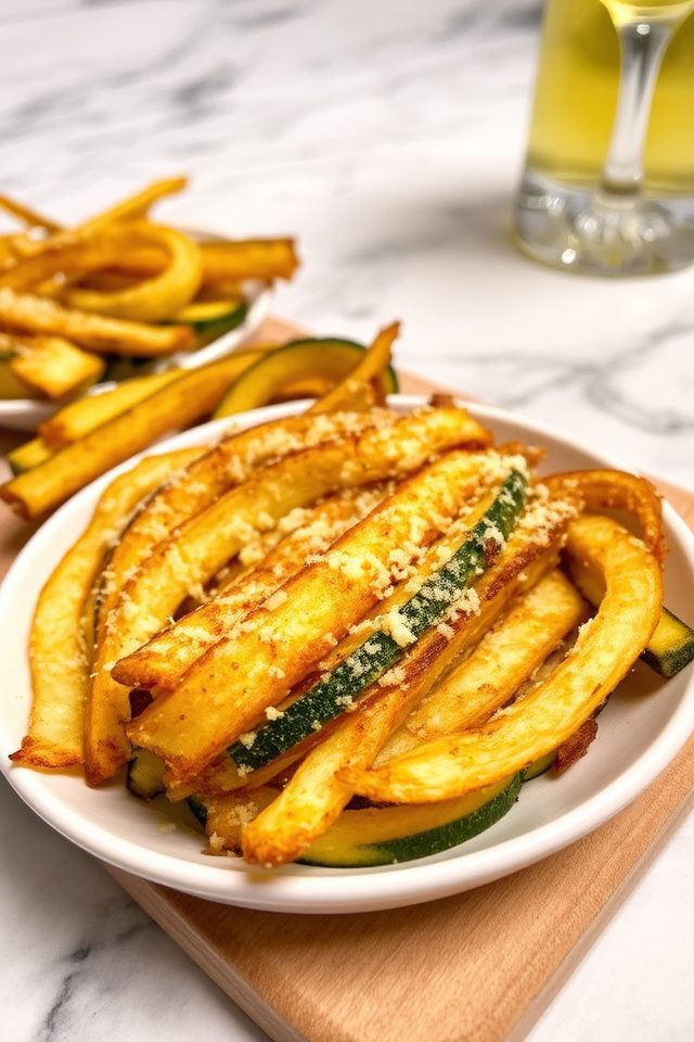crispy zucchini parmesan fries