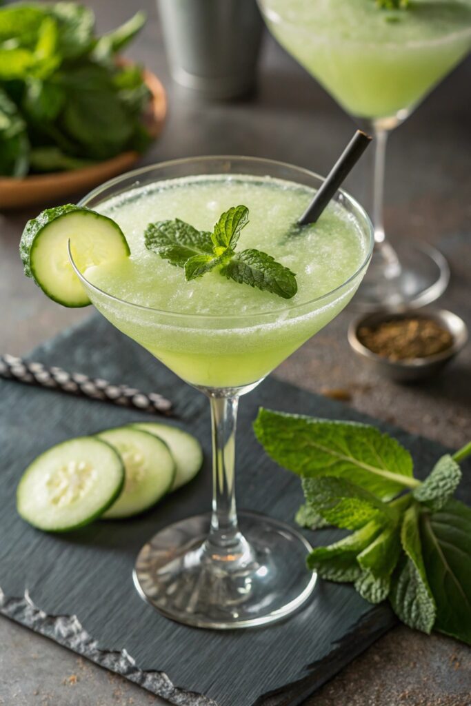 revitalizing cucumber mint cocktail